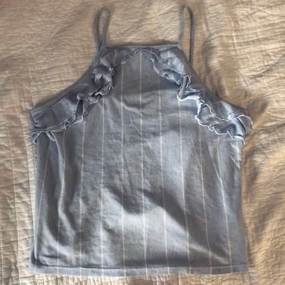 American Eagle Outfitters Tops - Light blue ruffled top